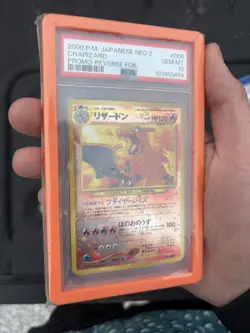 DOUBLE SWIRL 2000 POKEMON JPN NEO 2 PROMO REVERSE FOIL #006 CHARIZARD PSA 10 - Image 5