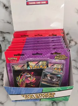 Pokemon Ascended Heroes Tech Sticker Collection Display Case Lot Of 9 - Image 1