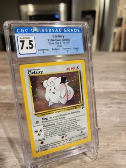 2000 Pokemon Base Set 2 Holo Clefairy 6/130 CGC Near Mint+ 7.5, MUST SEE! #2 - Image 2