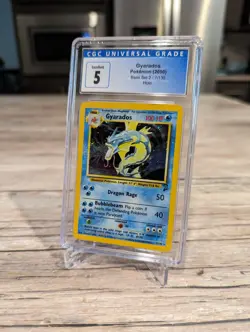 Pokemon Gyarados Base Set 1999 Unlimited Holo Rare CGC 5 Excellent Pokemon TCG - Image 1