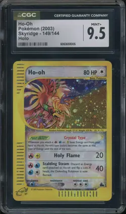 Pokemon Ho-Oh Skyridge Crystal Holo Secret Rare #149 CGC 9.5 Mint+ - Image 1