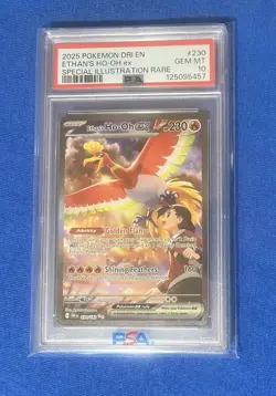 Pokemon Ethan's Ho-Oh ex #230 Destined Rivals Special Illustration Rare PSA 10 - Image 1