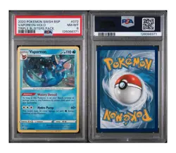 2020 POKEMON SWSH BLACK STAR PROMO #072 VAPOREON-HOLO TRIPLE BLISTERS PACK PSA 8 - Image 3