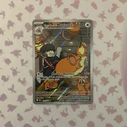 Team Rocket's Raticate 202/182 Illustration Rare Pokemon TCG Destined Rivals - Image 1