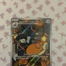Team Rocket's Raticate 202/182 Illustration Rare Pokemon TCG Destined Rivals - Image 2