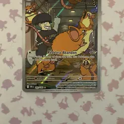 Team Rocket's Raticate 202/182 Illustration Rare Pokemon TCG Destined Rivals - Image 3
