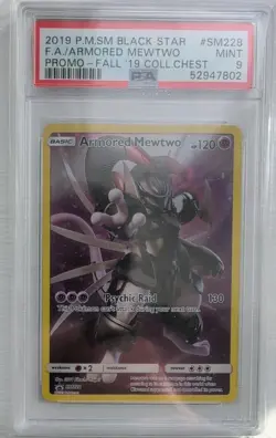 2019 POKEMON ARMORED MEWTWO SM228 PROMO PSA 9 - Image 1