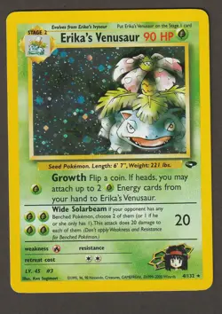ERIKAS VENUSAUR POKEMON 4/132 2000 GYM CHALLENGE HOLO ENGLISH NM - Image 1