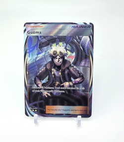 Custom Textured Holo Foil Guzma Pokemon Card Trainer READ DESCRIPTION BELOW - Image 1