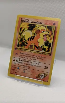Pokemon Card Blaine's Growlithe Gym Challenge 1st Edition 62/132 Near Mint - Image 2