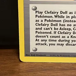 Clefairy Doll Trainer 070/102 Base Set Regular Pokemon TCG Lightly Played - Image 5