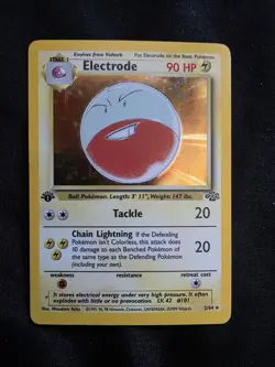 Electrode 2/64 Jungle First Edition Holo Pokemon Vintage WOTC - Image 1