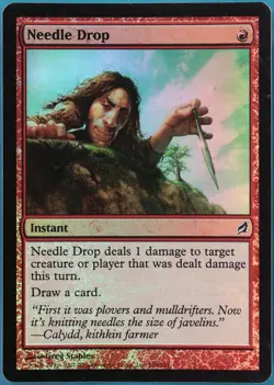Needle Drop FOIL Lorwyn HEAVILY PLD Red Common MAGIC CARD (ID# 414206) ABUGames - Image 1