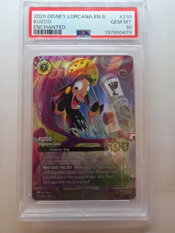 Kuzco Impulsive Llama 210/204 Disney Lorcana Enchanted PSA GEM 10 - Image 3