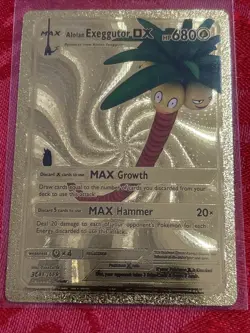 Alolan Exeggutor DX 86/100 HP680 Gold Foil Fan Art Display Card - NM - Image 1