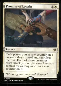 MTG - Promise of Loyalty Commander: Murders at Karlov Manor #79 Rare NM - Image 1