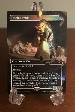 Ocelot Pride (Borderless) MTG Modern Horizons 3 MH3 Foil LP Magic The Gathering - Image 1