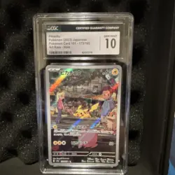 CGC Gem Mint 10 Pikachu Art Rare Holo 173/165 Japanese Pokemon Card 151 - Image 1