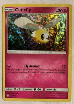Cutiefly Holo McDonald’s 2017 Promo 10/12 LP Pokemon TCG - Image 1