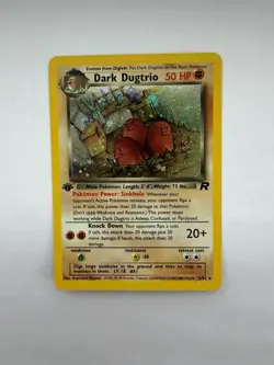 Pokemon Dark Dugtrio Holo Card #6/82 WOTC TCG, Near Mint Condition - Image 1