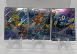 Pokemon First Partner Illustration Rare Turtwig Chimchar Piplup 040-042 30TH - Image 1