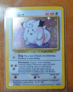 Pokemon TCG Clefairy Base Set Holo Unlimited Rare Card 5/102 - Image 1