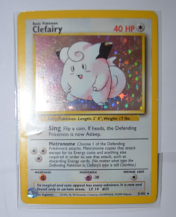 Pokemon TCG Clefairy Base Set Holo Unlimited Rare Card 5/102 - Image 2