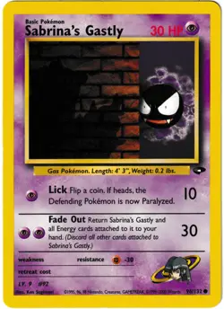 Sabrina's Gastly - 96/132 - Gym Challenge - Pokemon TCG - Image 1