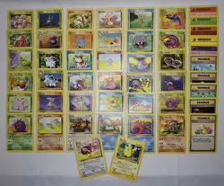 Vintage WOTC Pokemon Jungle & Fossil Card Lot 50 Uncommon/Common NM-LP - Image 1