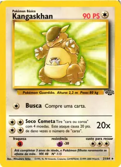 Pokemon TCG Kangaskhan Jungle 21/64 Unlimited Rare DMG - Image 1