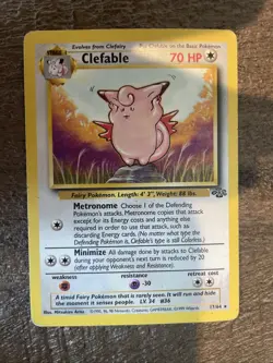 Clefable (17) 17/64 Rare Unlimited Jungle Pokemon MP Free Shipping - Image 1