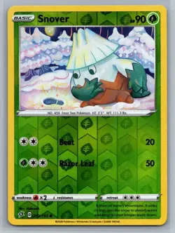 Snover 12/192 Rebel Clash Common Reverse Holo Pokemon TCG 2020 - Image 1