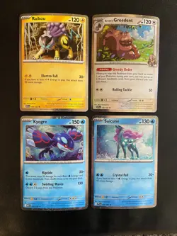 Pokemon TCG 4 Cosmos Holos (Kyogre.Suicune,Raikou & Greedent) - Image 1
