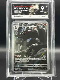ACE Grading MINT 9 Pokemon Houndoom 066/064 IR Shrouded Fable - Image 1