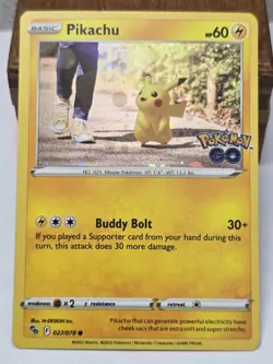 Pikachu Pokemon GO 27/78 NM Cosmos Promo Holofoil - Image 1