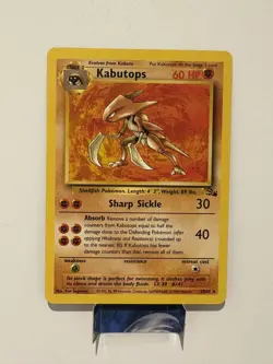 Kabutops 24/62 Pokemon Card Fossil WOTC Non Holo Rare LP - Image 1