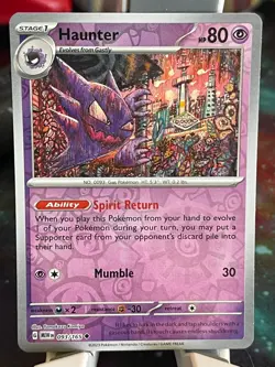 POKEMON HAUNTER 093/165 UNCOMMON REVERSE HOLOFOIL SCARLET & VIOLET 151 NM CARD - Image 1
