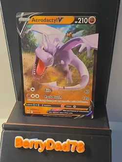 Aerodactyl v 092/196 Swsh11: Lost Origin Holo Ultra Rare Pokemon TCG NM - Image 1