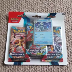 Pokemon TCG Paradox Rift Booster 3 Pack Blister Arctibax Promo - Image 1