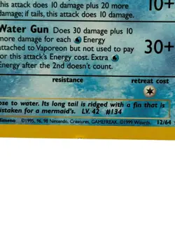 Vaporeon - 12/64 Jungle 1999 WOTC - Holo - Pokemon TCG - Image 2