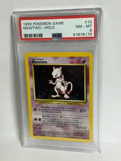 Pokemon TCG 1999 Mewtwo 010/102 Base Set Holo VINTAGE PSA 8 - Image 1