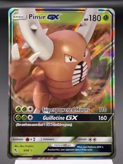 Pinsir GX 6/68 - Ultra Rare Holo - S&M Hidden Fates Pokemon Card MINT - Image 1
