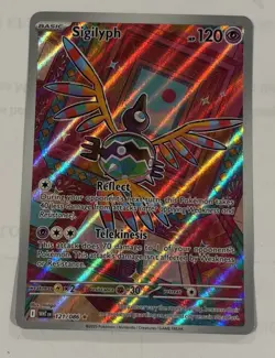 Pokemon TCG Sigilyph 121/086 Illustration Rare SV10.5 White Flare - Image 1