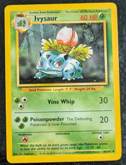 Ivysaur - 30/102 Base Set - LP - Pokemon TCG WOTC - Image 3