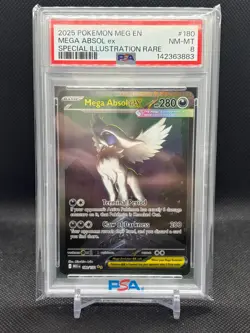 Pokemon Mega Evolution Absol EX 180/132 Special Illustration Rare 180/132 PSA 8 - Image 1