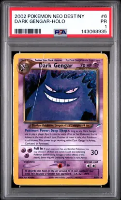 2002 POKEMON NEO DESTINY #6 DARK GENGAR-HOLO PSA 1 - Image 1