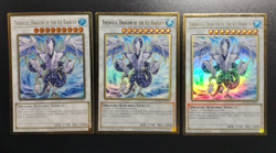 Yugioh! x3 Trishula , Dragon of the Ice Barrier MGED-EN027 Premium Gold Rare LP - Image 1