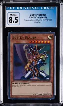 2023 YU-GI-OH! PHARAOH'S SERVANT REPRINT ULTRA RARE BUSTER BLADER CGC 8.5 - Image 1