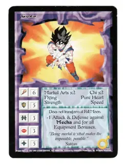 1997 Ani-Mayhem - Dragon Ball Z - Goku - Uncommon Trading Card Shueisha CCG - Image 1