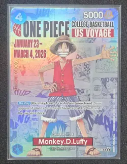 2026 One Piece College Basketball US Voyage P-055 Monkey D Luffy - Image 1